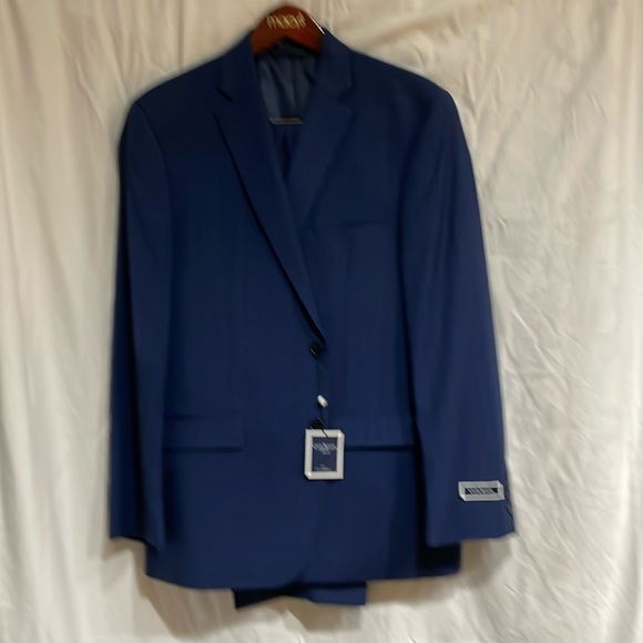 Club Room Mens Suit Blue 42R coat 36W pants with 32 inch inseam. NWT - Picture 1 of 7